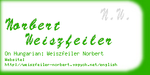 norbert weiszfeiler business card